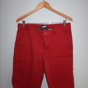 Red Men’s Chino Shorts Vans